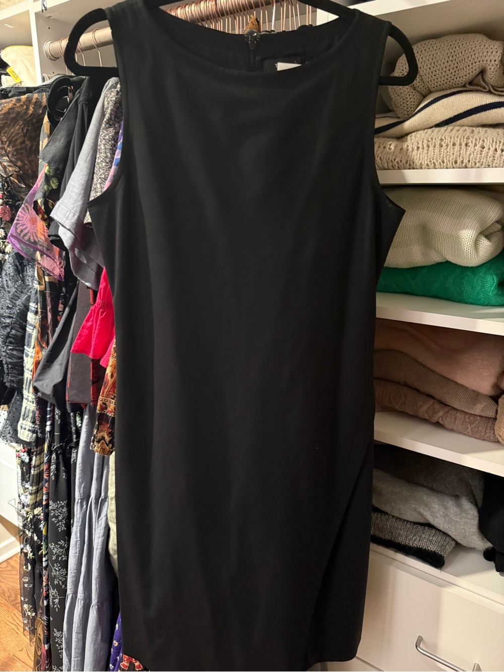 Theory Black Sleeveless Sheath Dress